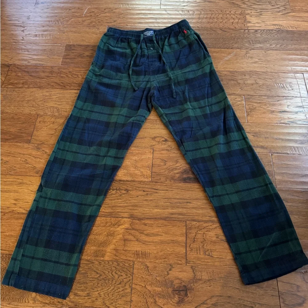 Polo Ralph‎ Lauren Plaid Green and Blue Pajamas Pants